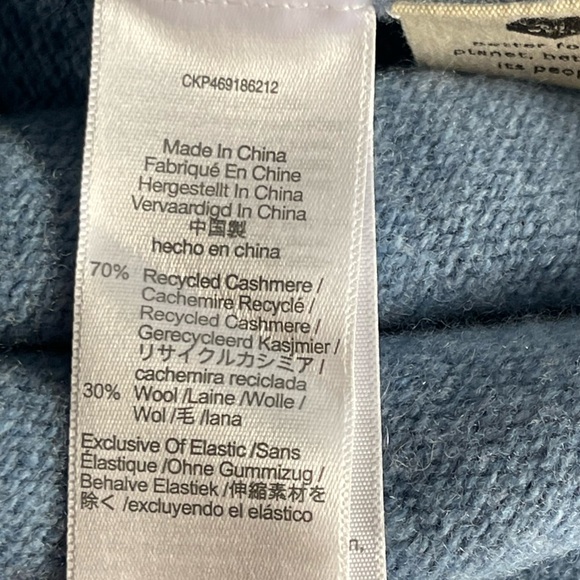 Madewell × DONNI Re(sourced) Cashmere Merino Shirt Jacket Blue Shaket Size XXL - Picture 9 of 13